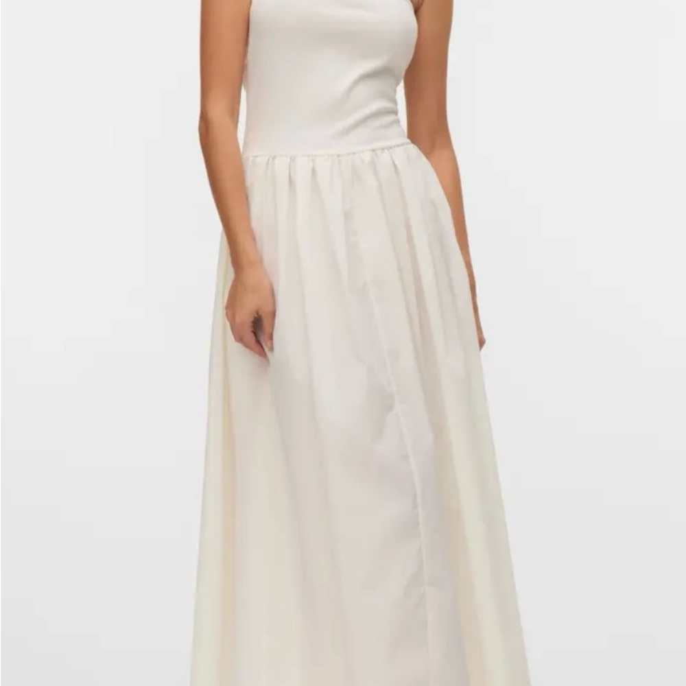 Vero Moda One Shoulder Cream Dress